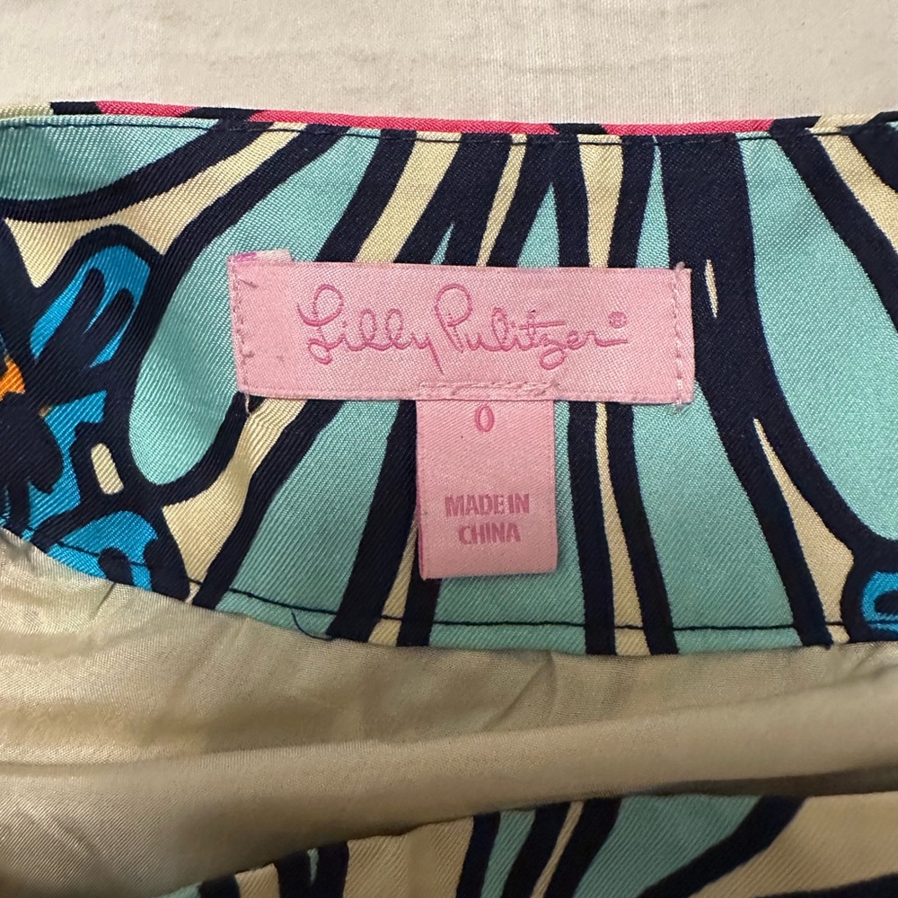 Lilly Pulitzer Silk Antego Multicolor A-Line Skirt - Picture 5 of 5